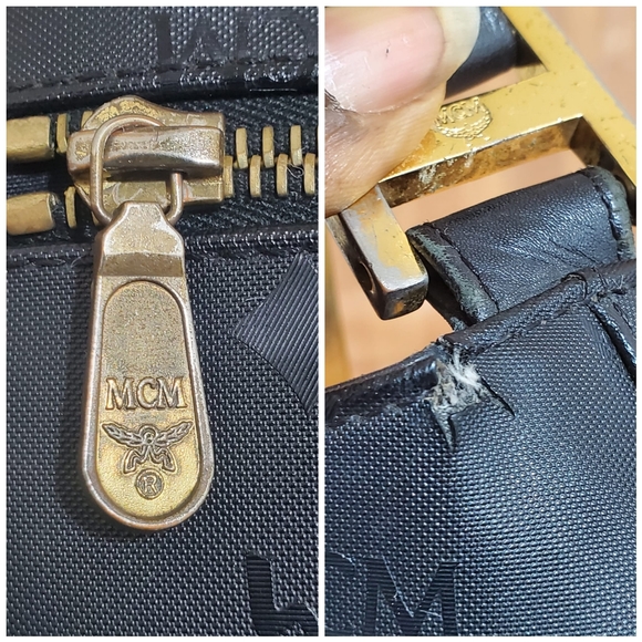 MCM Black Signature Visetos Monogram Shoulder Bag - Picture 8 of 11